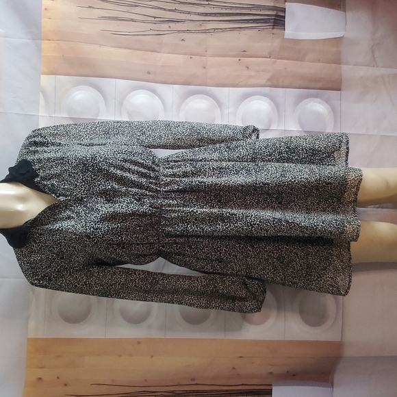 Zara animal print long sleeve button down dress Size M - Picture 1 of 7